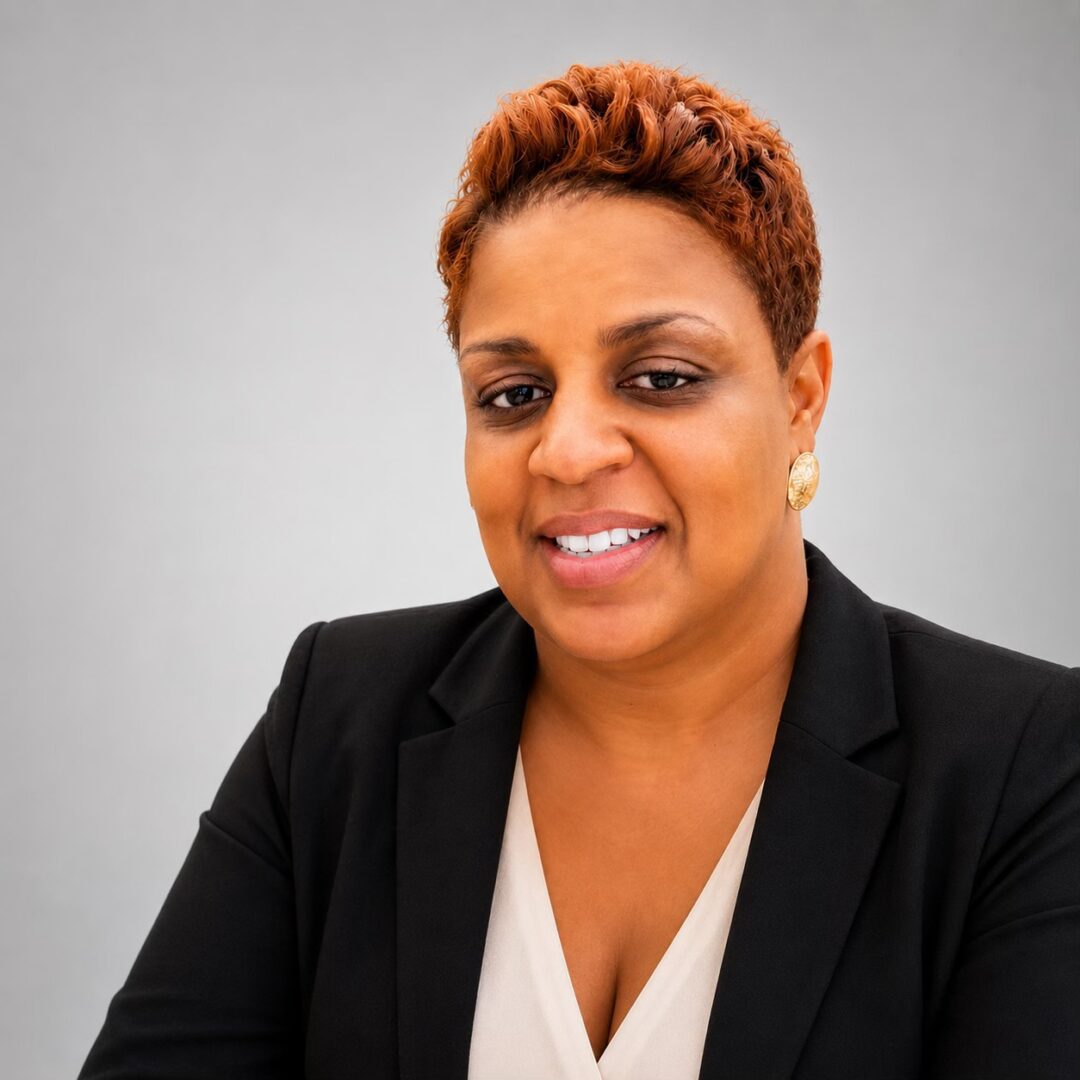 Smiling professional woman wearing a blazer